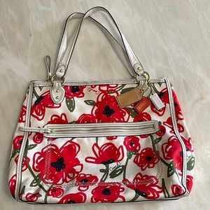 Coach Purse with Poppies